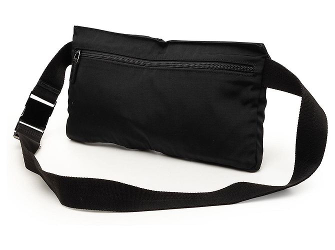 Borsello da cintura Gucci in nylon nero con doppia tasca - vista 2