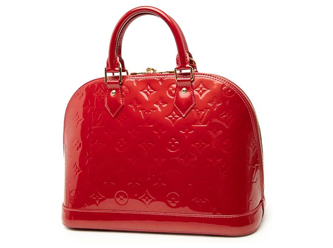 Louis Vuitton Red Monogram Vernis Alma PM Rosso - vista 2