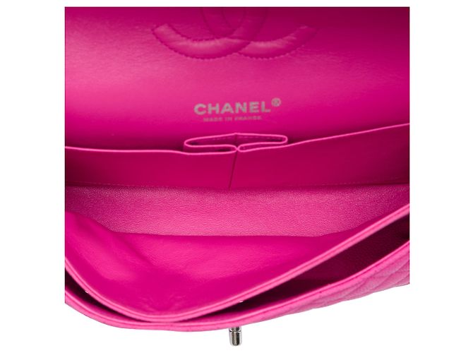 Chanel Pink Medium Classic Caviar Double Flap Rose - vue 4