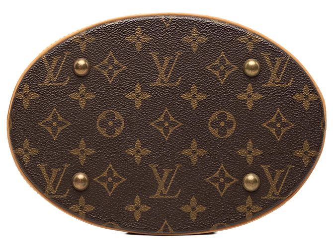 Louis Vuitton Brown Monogram Petit Bucket Marrone - vista 3
