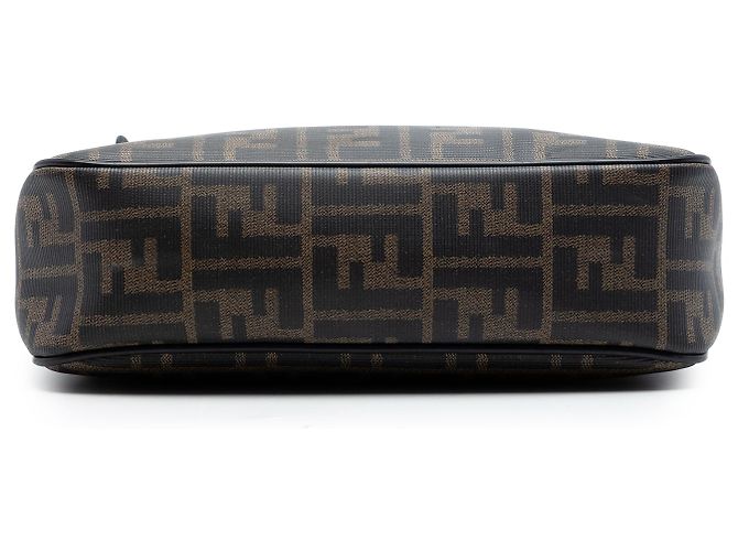 Borsa a tracolla Fendi Brown Zucca Coated Canvas Marrone - vista 3