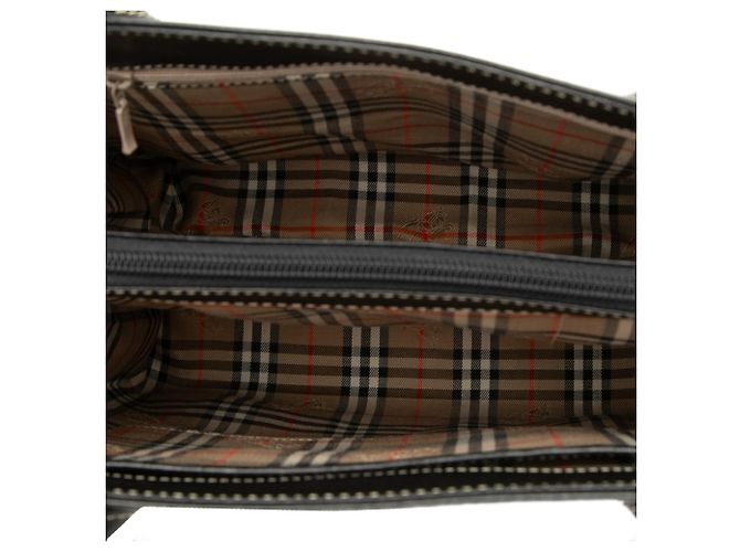 Borsa a mano Burberry in pelle nera Nero - vista 4