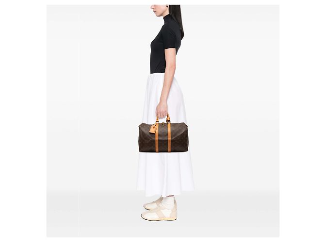 Louis Vuitton Brown Monogram Keepall 45 Marrone - vista 7