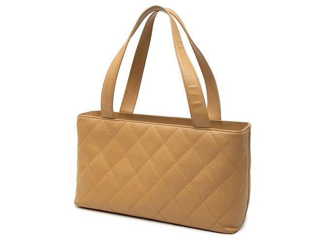 Chanel Beige CC Steppenechtleder Caviar Tote - Ansicht 2