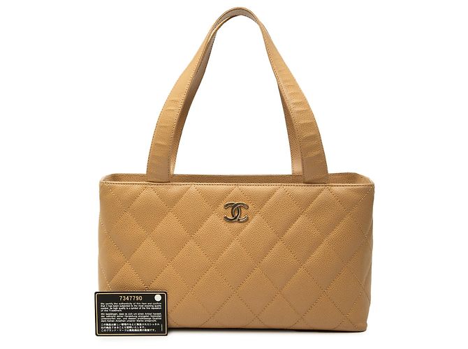 Chanel Beige CC Steppenechtleder Caviar Tote - Ansicht 7