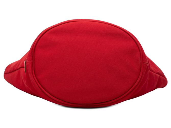 Tote bag Prada in tela Canapa rossa con logo Rosso - vista 3