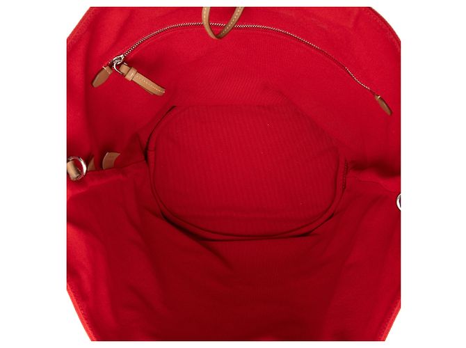Tote bag Prada in tela Canapa rossa con logo Rosso - vista 4