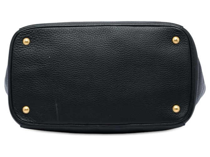 Borsa tote convertibile Prada in Vitello Daino nera Nero - vista 3