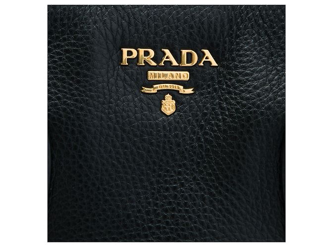Borsa tote convertibile Prada in Vitello Daino nera Nero - vista 5