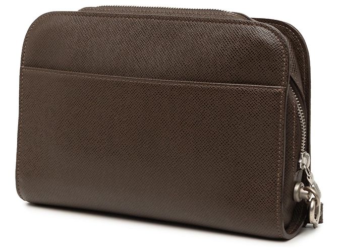 Louis Vuitton Brown Taiga Pochette Baikal Marrone Marrone scuro - vista 2