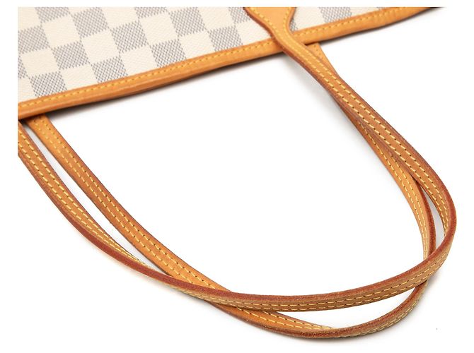 Louis Vuitton White Damier Azur Neverfull MM Bianco - vista 6