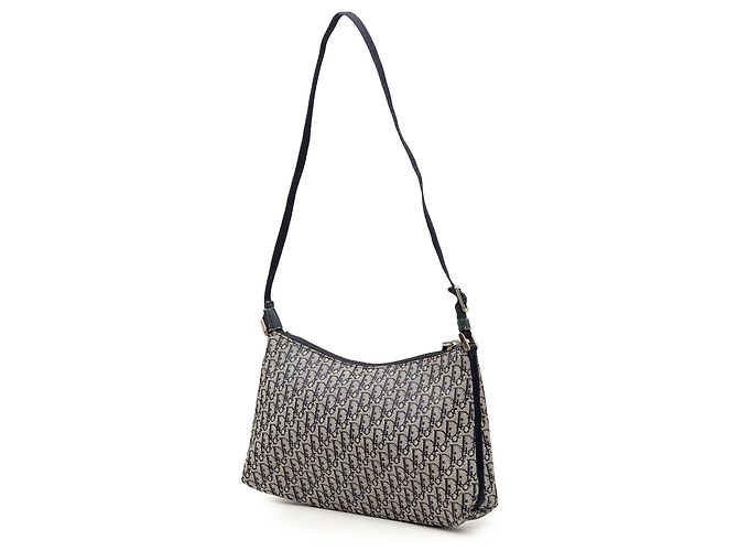 Borsa a tracolla Dior Blue Diorissimo Trotter Canvas Blu navy - vista 2