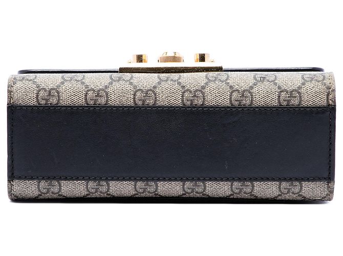 Gucci Beige Small GG Supreme Padlock Crossbody - vista 3