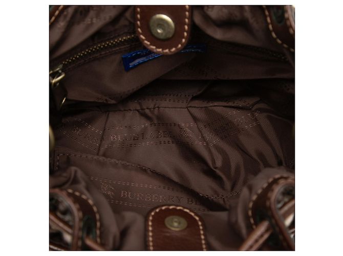 Borsa crossbody Burberry Brown Supernova Check in lana con coulisse Marrone Marrone chiaro - vista 4
