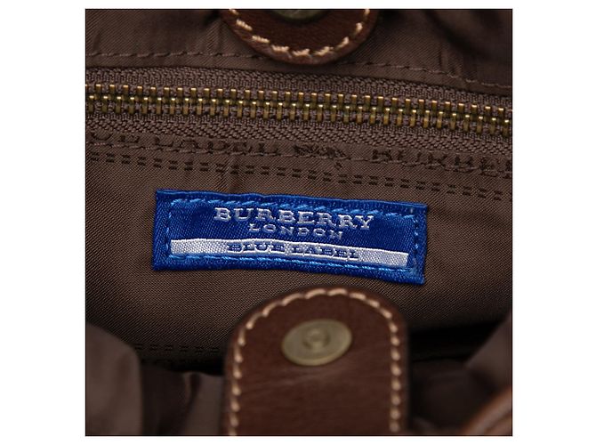 Borsa crossbody Burberry Brown Supernova Check in lana con coulisse Marrone Marrone chiaro - vista 5