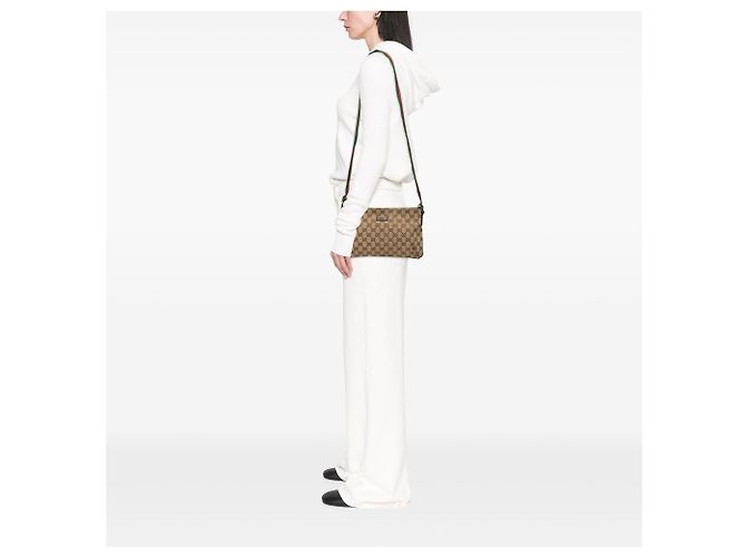 Bandolera Gucci Beige GG Canvas Web - vista 7