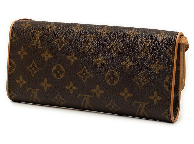 Louis Vuitton Brown Monogram Pochette Twin GM Marrone - vista 2