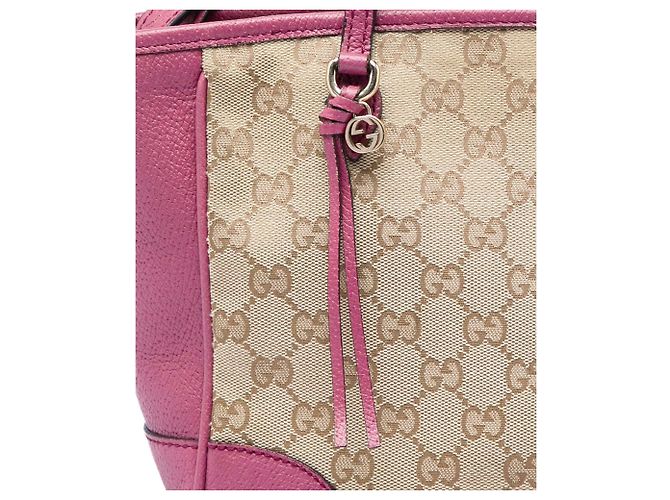 Borsa Gucci Bree Small in tela GG beige - vista 5