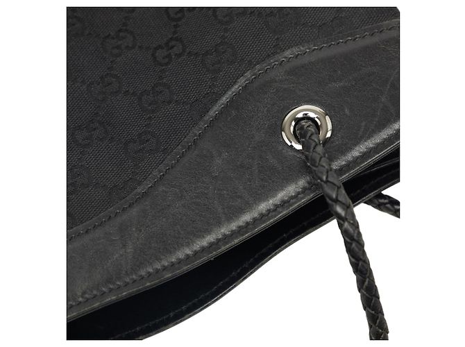 Borsa Tote Gucci Gifford in canvas GG nero - vista 6