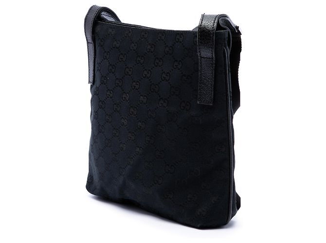 Borsa a tracolla Gucci in canvas GG nero - vista 2