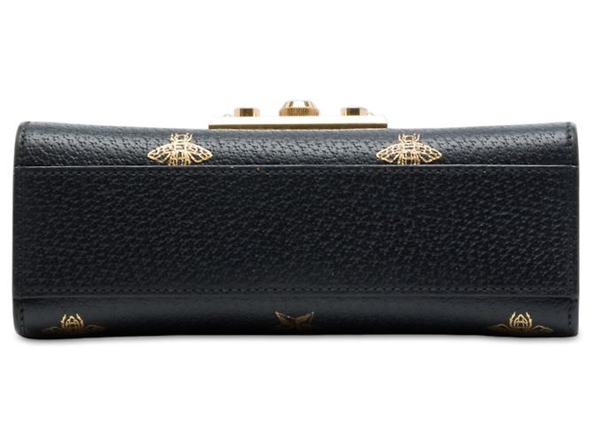 Padlock Gucci Borsa a tracolla Small in pelle di vitello nera con Bee Star e lucchetto Nero - vista 3
