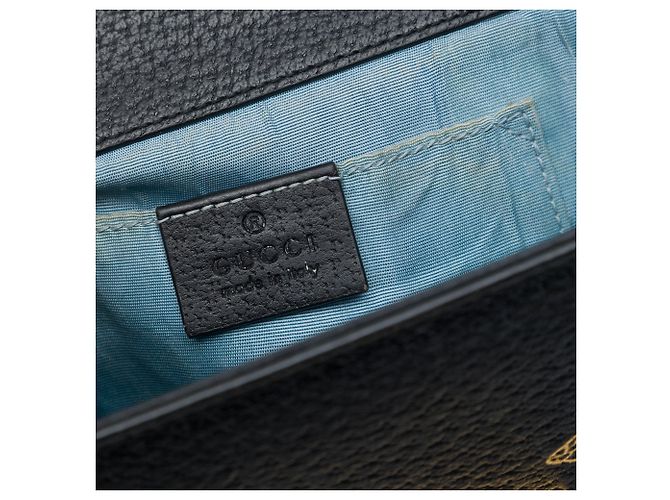 Padlock Gucci Borsa a tracolla Small in pelle di vitello nera con Bee Star e lucchetto Nero - vista 5