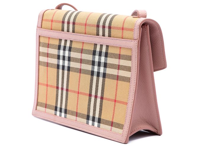 Burberry Beige Small House Check Canvas Macken Crossbody - vista 2