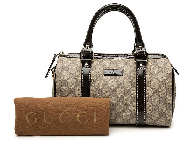 Borsa Boston Gucci Beige Small GG Supreme Joy - vista 7