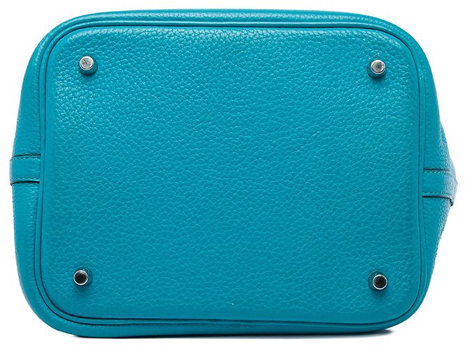 Hermès Blue Clemence Picotin Lock 22 Turchese - vista 3