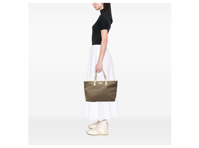 Bolso Tote Gucci Beige Large GG Supreme - vista 6