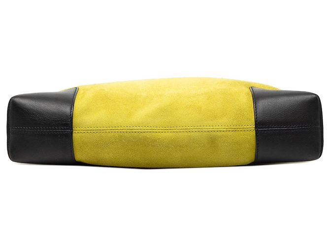 Borsa a tracolla Anagram LOEWE in camoscio giallo - vista 3