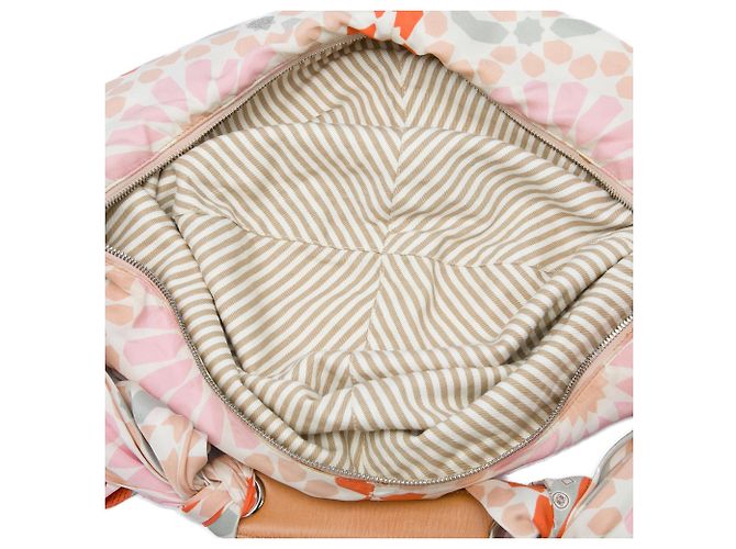 Borsa Hobo LOEWE in seta stampata Anagram bianca Bianco - vista 4