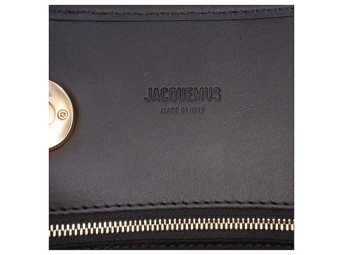 Borsa a secchiello Le Bambola Jacquemus in nylon e poliestere effetto rafia nera Nero - vista 5