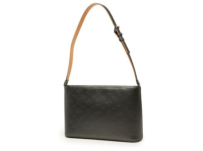 Louis Vuitton Gray Monogram Mat Alston Marrone Grigio antracite - vista 2