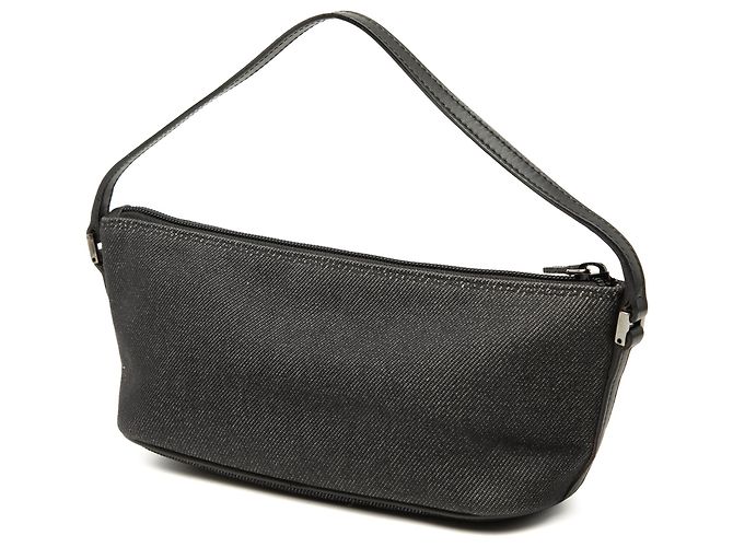 Gucci Black Denim Boat Nero - vista 2