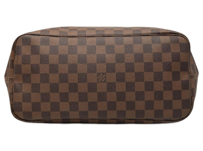 Louis Vuitton Brown Damier Ebene Neverfull MM Marrone - vista 3