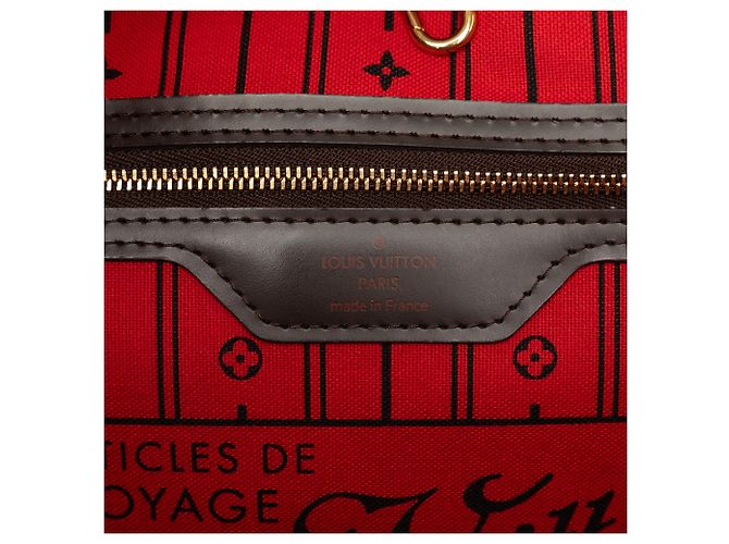 Louis Vuitton Brown Damier Ebene Neverfull MM Marrone - vista 5