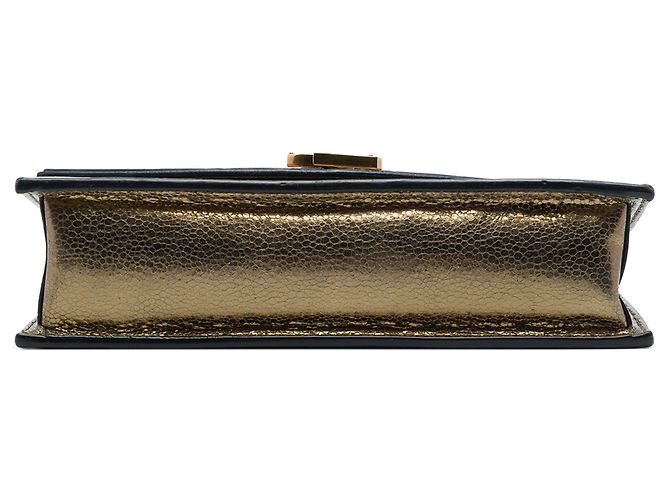 Saint Laurent Brown Medium Metallic Leather Monogram Sulpice Crossbody Marrone Bronzo - vista 3