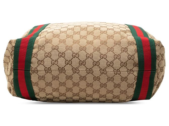 Tote Gucci Beige GG Canvas Web - vista 3