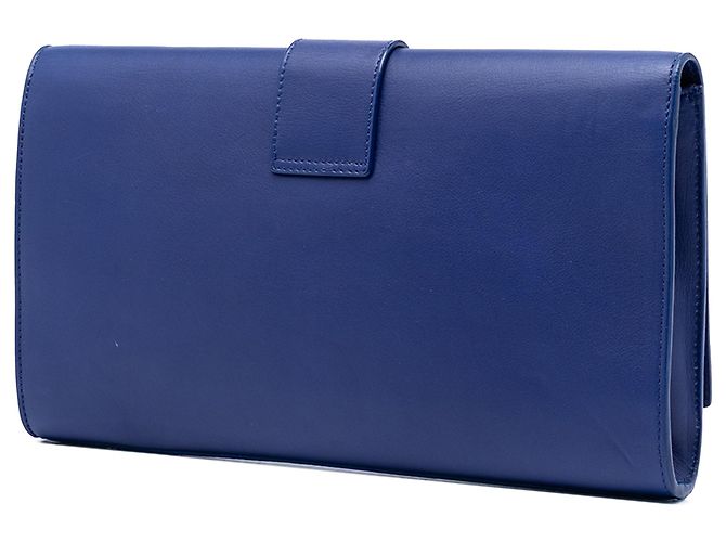 Clutch Saint Laurent Chyc Ligne de piel azul - vista 2