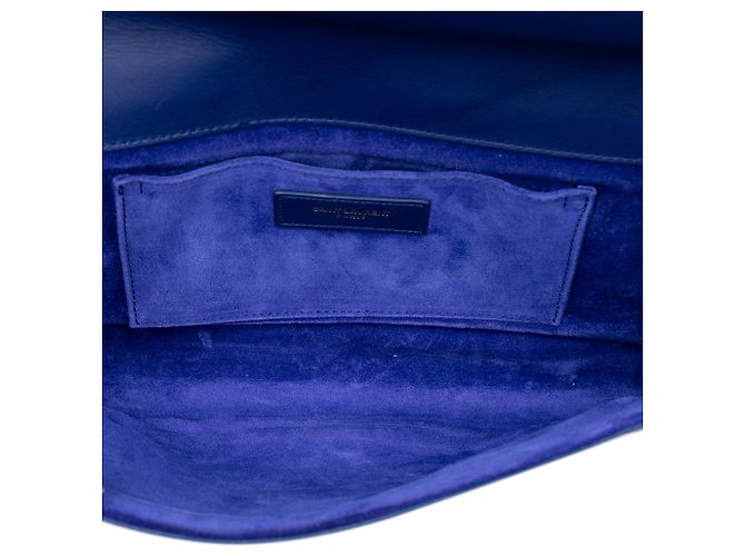 Clutch Saint Laurent Chyc Ligne de piel azul - vista 4