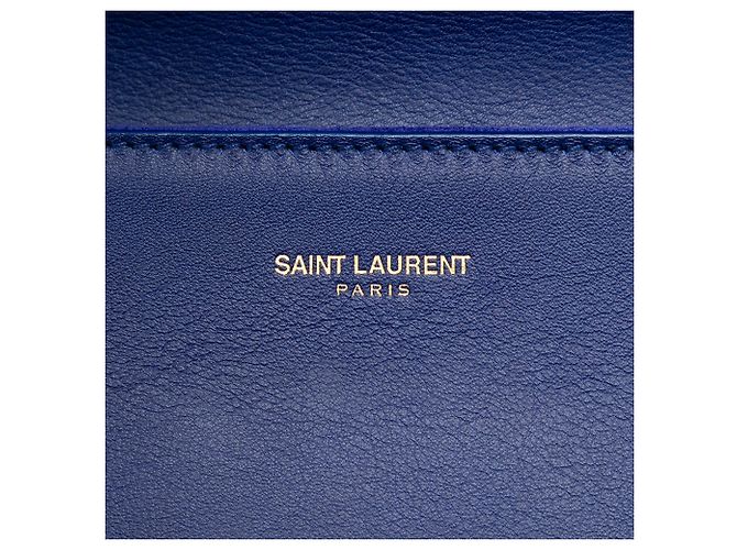 Clutch Saint Laurent Chyc Ligne de piel azul - vista 5