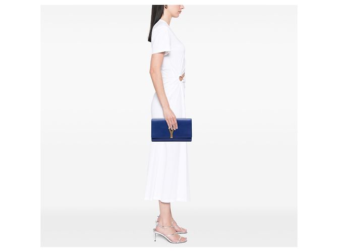 Clutch Saint Laurent Chyc Ligne de piel azul - vista 6