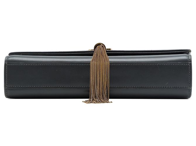 Saint Laurent Black Medium Smooth Calfskin Classic Monogram Kate Tassel Crossbody Nero - vista 3