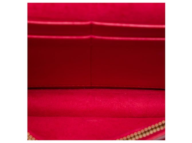 Carteira Diorama com corrente Dior em pele de vitelo grão vermelho - vista 4