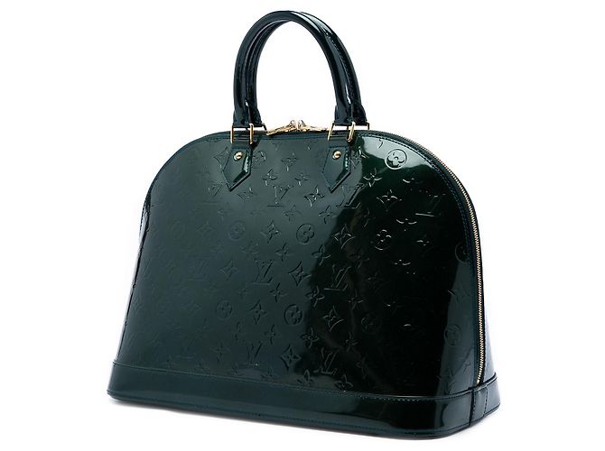 Louis Vuitton Green Monogram Vernis Alma GM Verde Verde scuro - vista 2