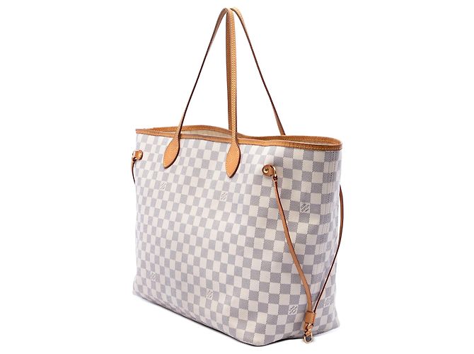 Louis Vuitton White Damier Azur Neverfull GM Bianco - vista 2