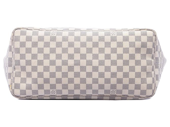 Louis Vuitton White Damier Azur Neverfull GM Bianco - vista 3
