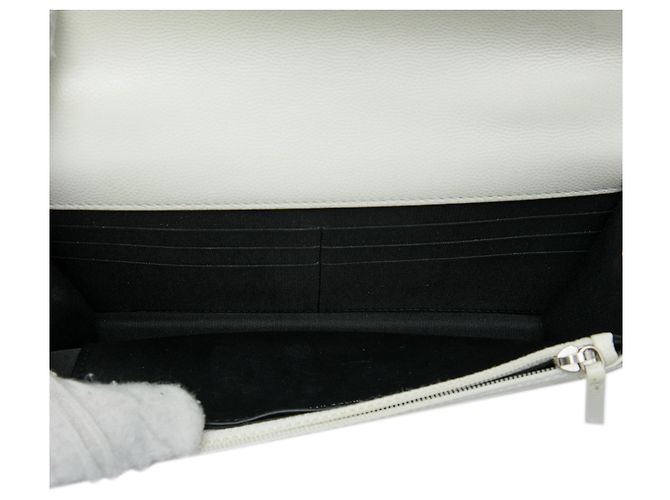 Chanel White Quilted Caviar My Everything Wallet on Chain Bianco - vista 4