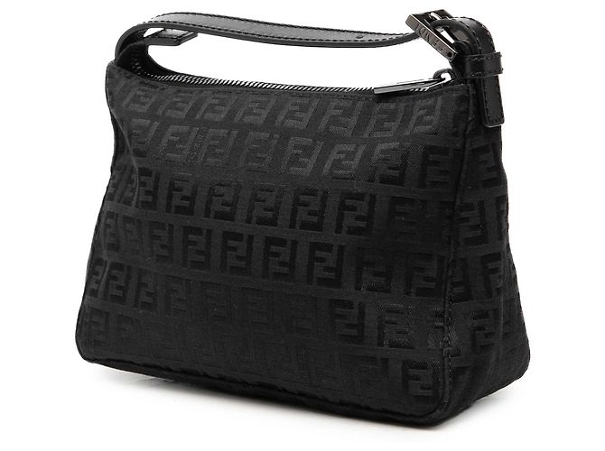 Borsa a mano Fendi in tela Zucchino nera Nero - vista 2